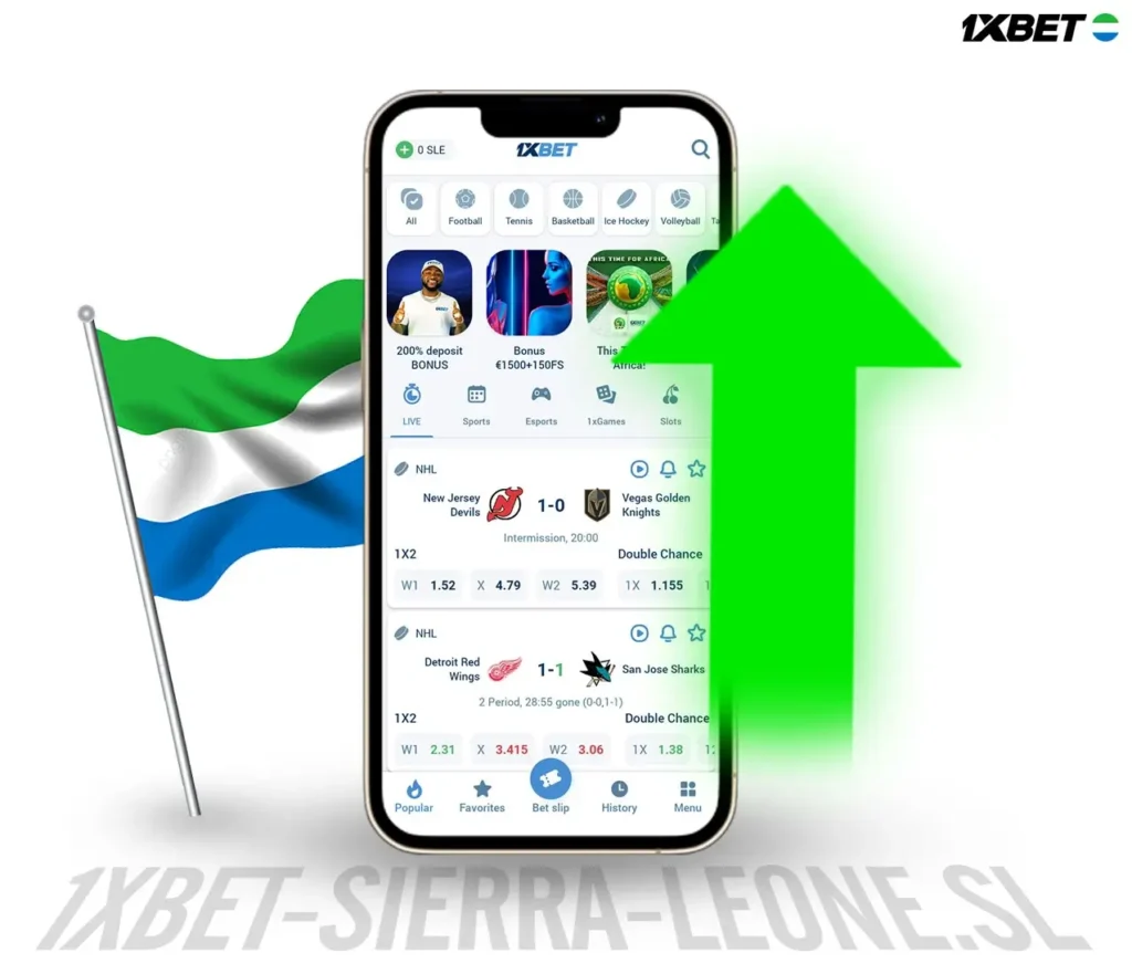 Advantage of the bookmaker 1xBet Sierra Leone