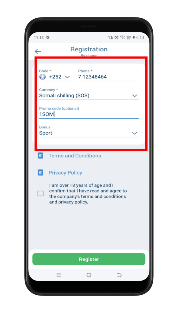 Input Personal Information