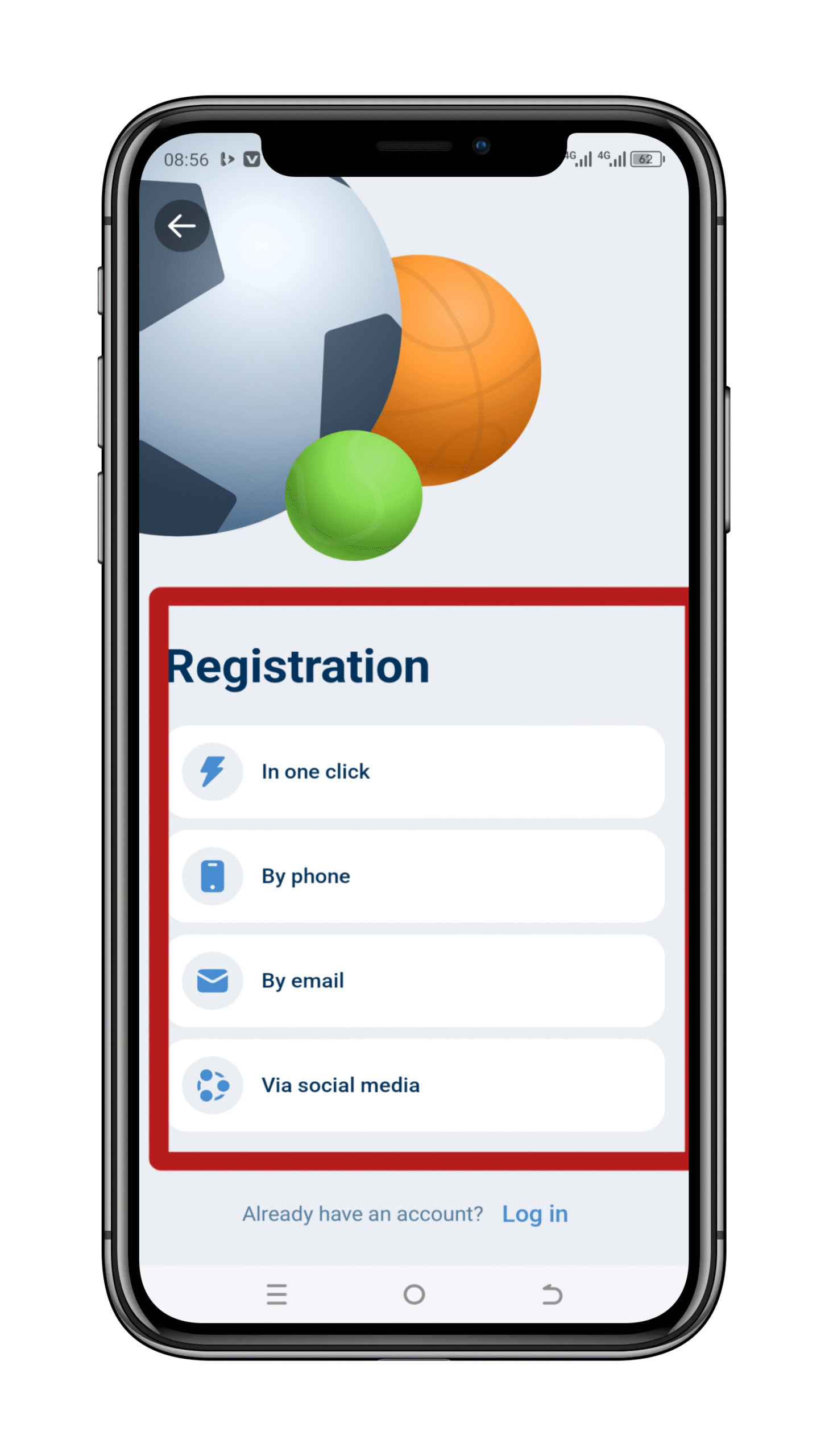 Choose your preferred registration method