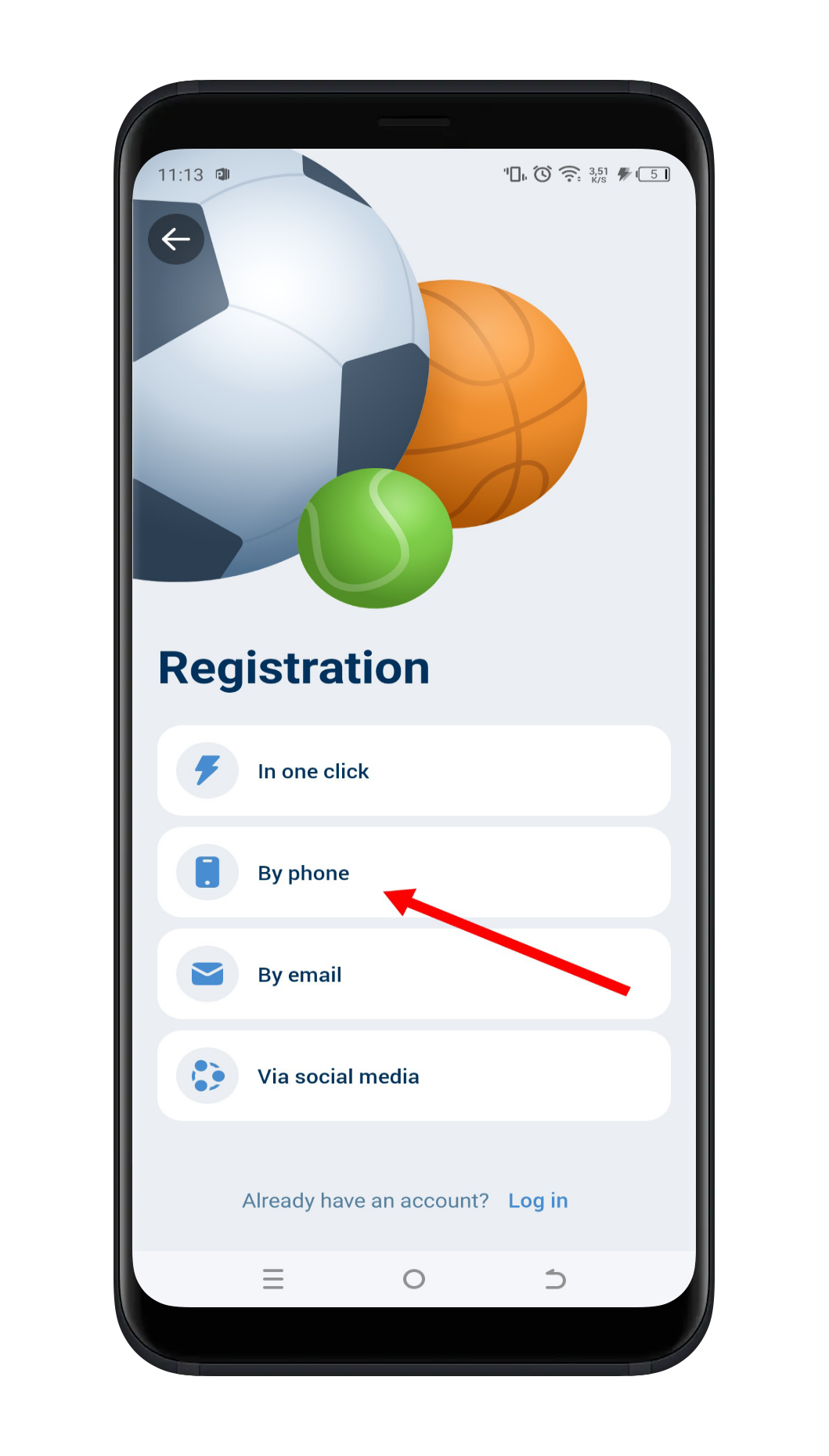 Choose your preferred registration method