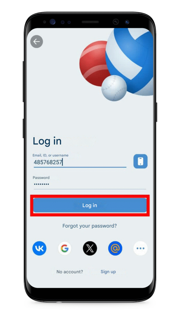 Enter your credentials and Confirm and access your account
